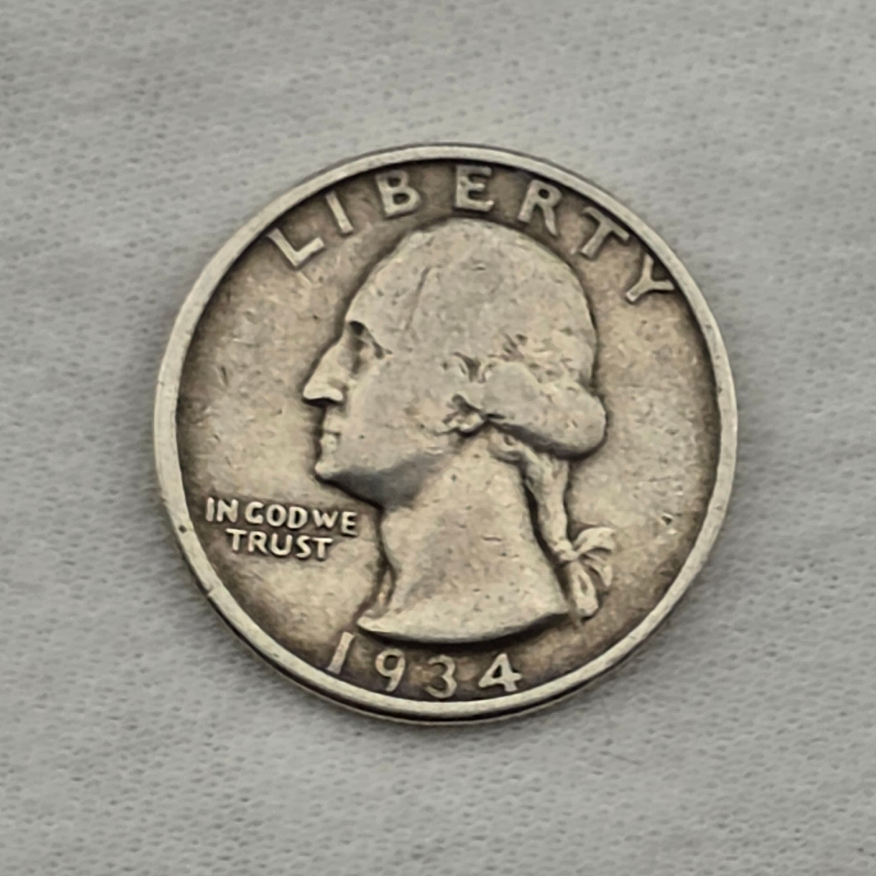 1934 Washington Quarter, 90% Silver