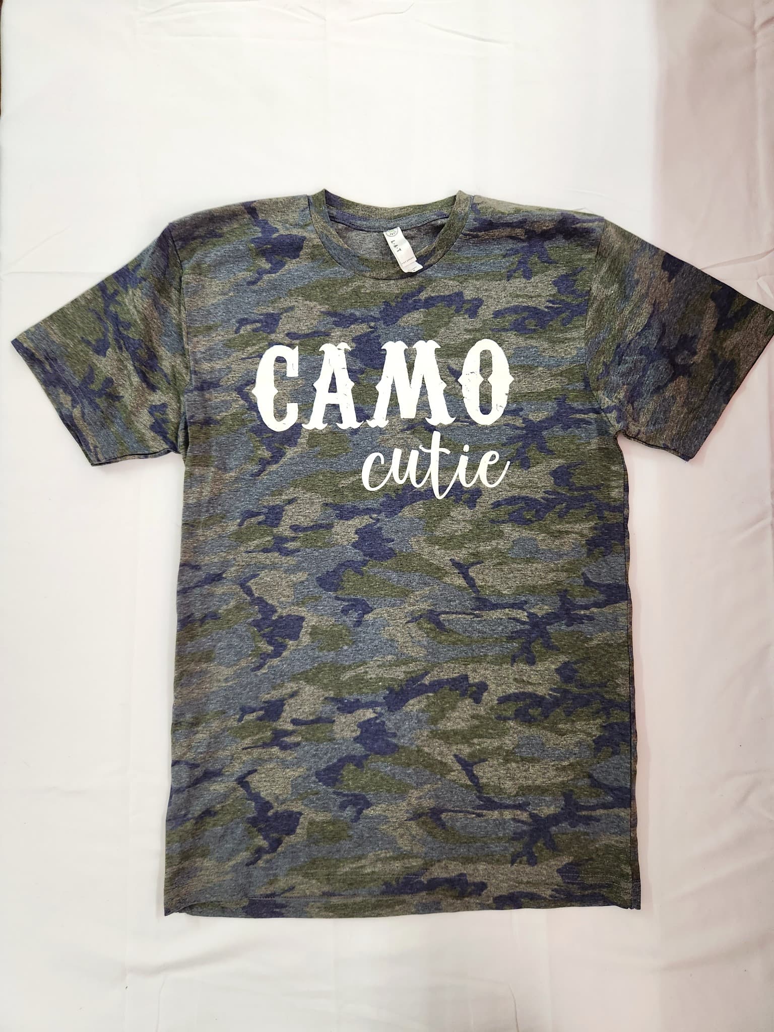 Camo Cutie Graphic T-Shirt, Size Small