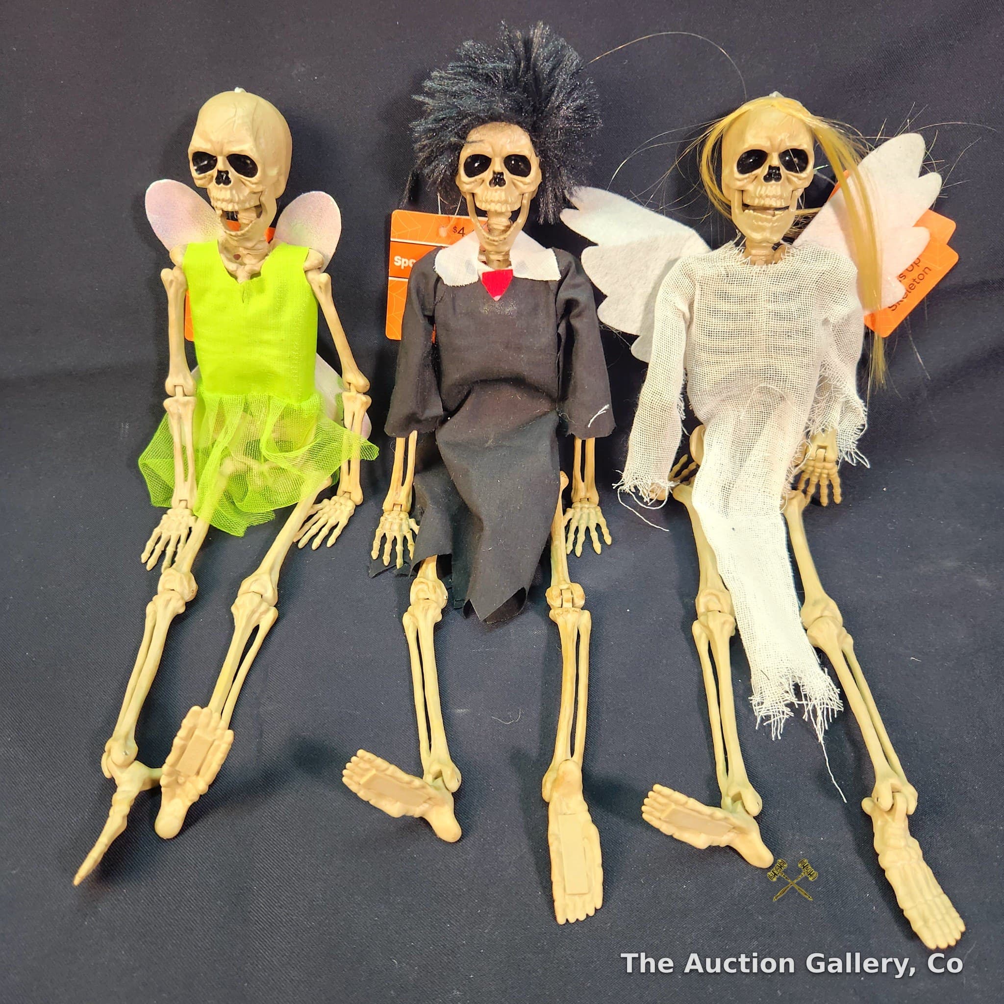 Halloween Dress-Up Skeleton Figures, Set of 3, New with Tags
