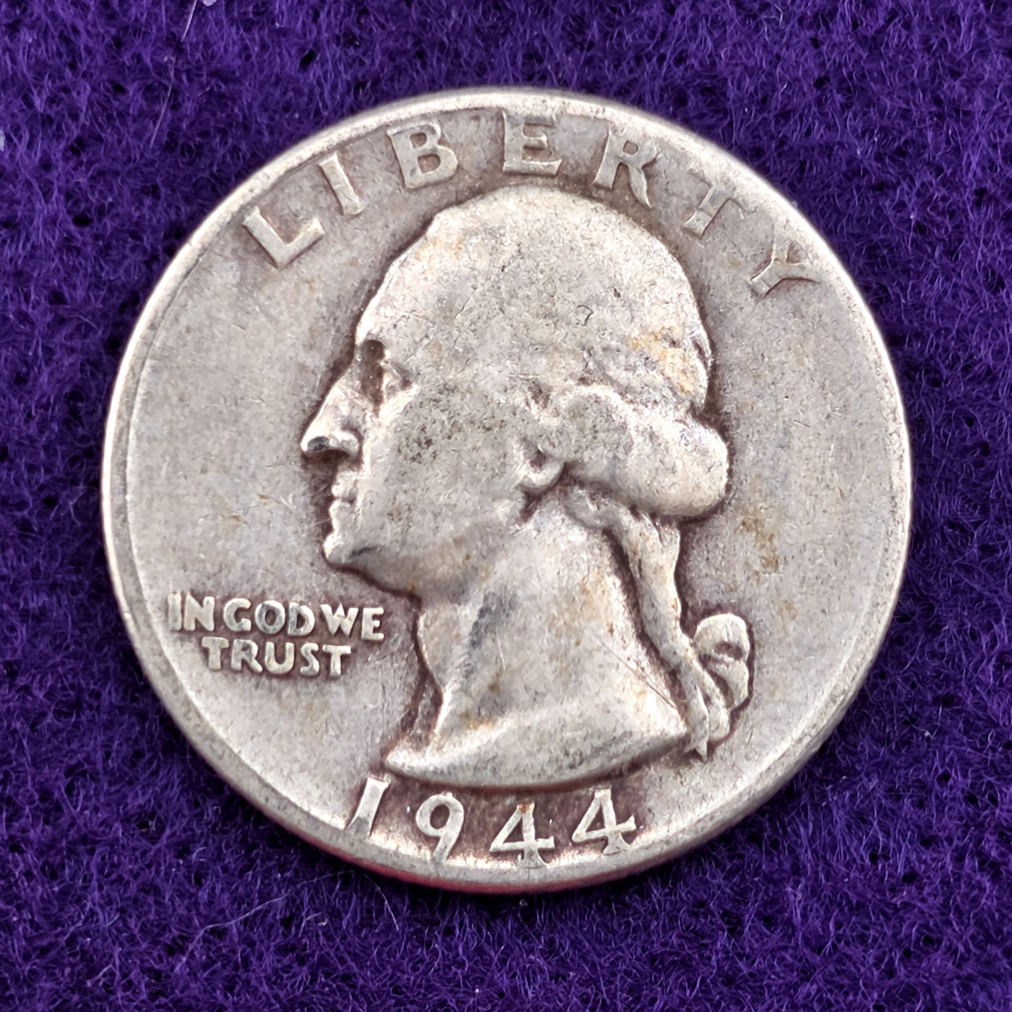 1944 Washington Quarter, 90% Silver