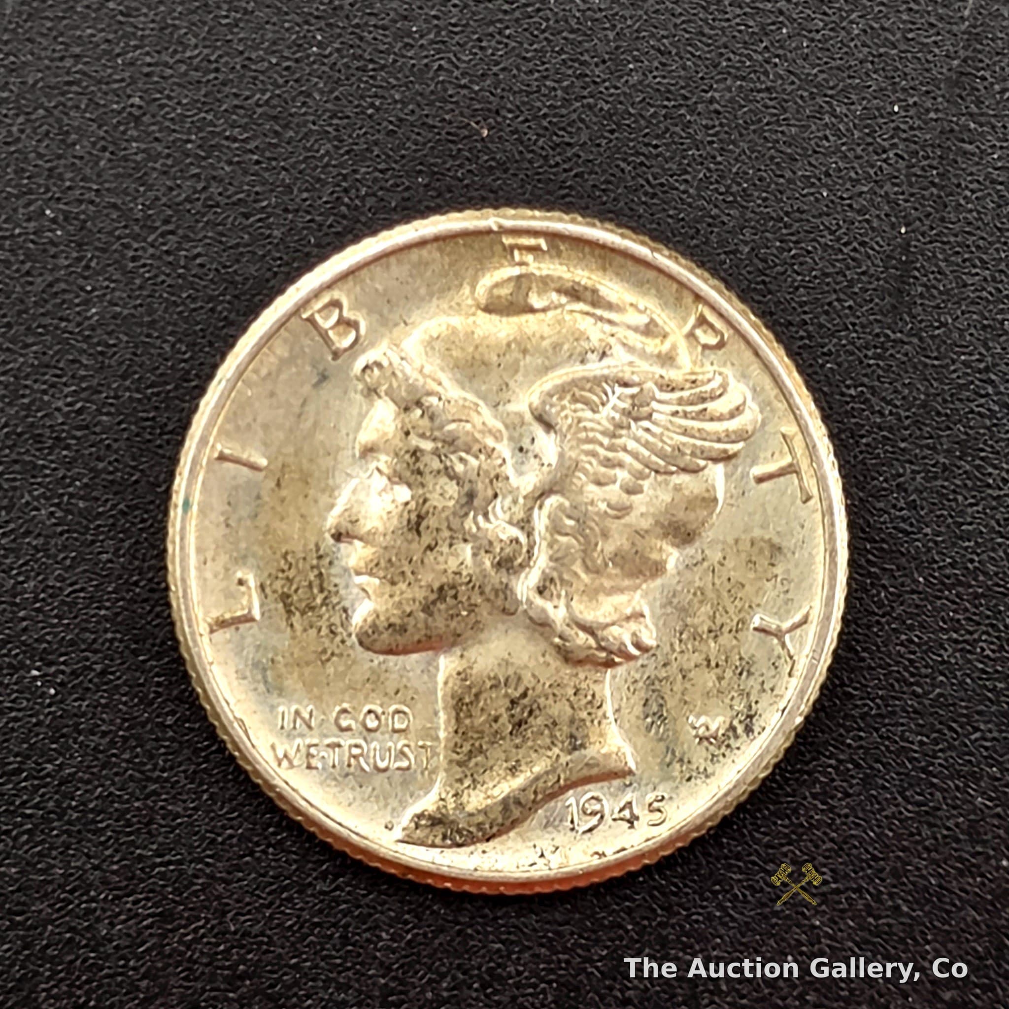 1945 Mercury (Winged Liberty) Dime, 90% Silver