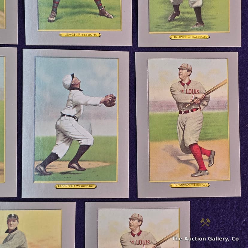 Turkey Red Cabinet Cards, Lot of 11 โ Circa 1911 Baseball Reprints โ photo 5