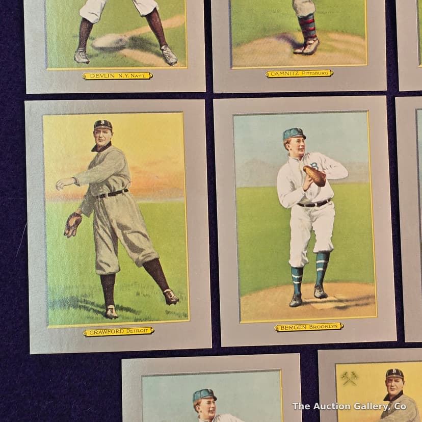 Turkey Red Cabinet Cards, Lot of 11 โ Circa 1911 Baseball Reprints โ photo 4