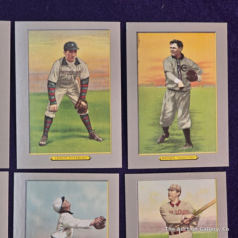 Turkey Red Cabinet Cards, Lot of 11 โ Circa 1911 Baseball Reprints โ photo 3