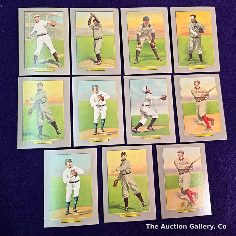 Turkey Red Cabinet Cards, Lot of 11 โ Circa 1911 Baseball Reprints
