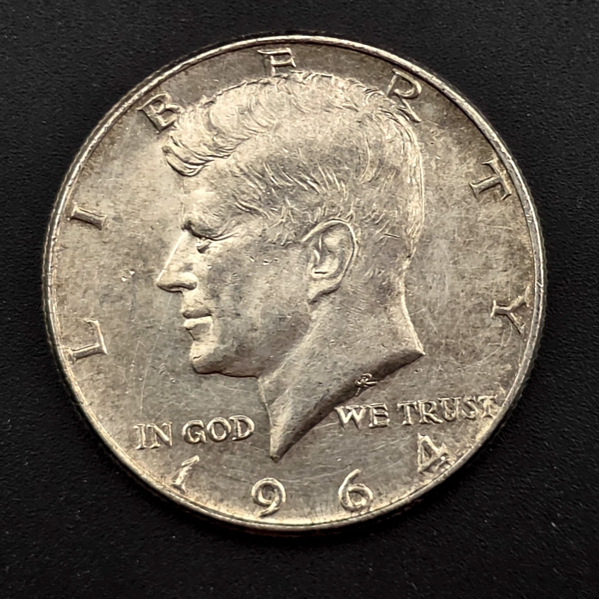 1964 Kennedy Half Dollar, 90% Silver