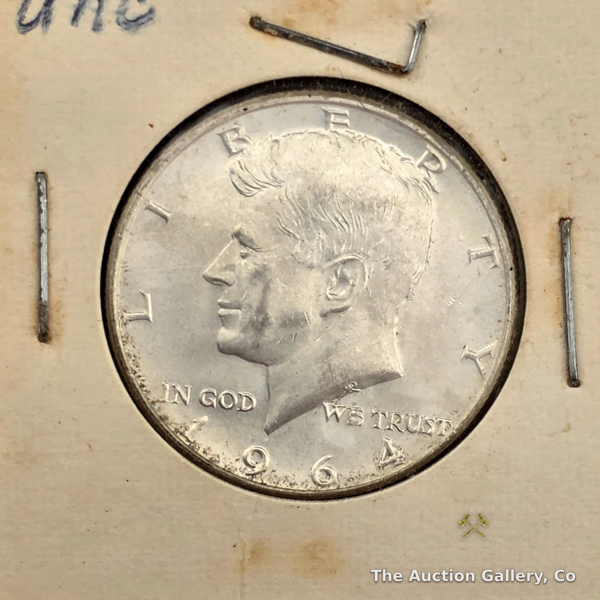 1964 Kennedy Half Dollar, 90% Silver, About Uncirculated
