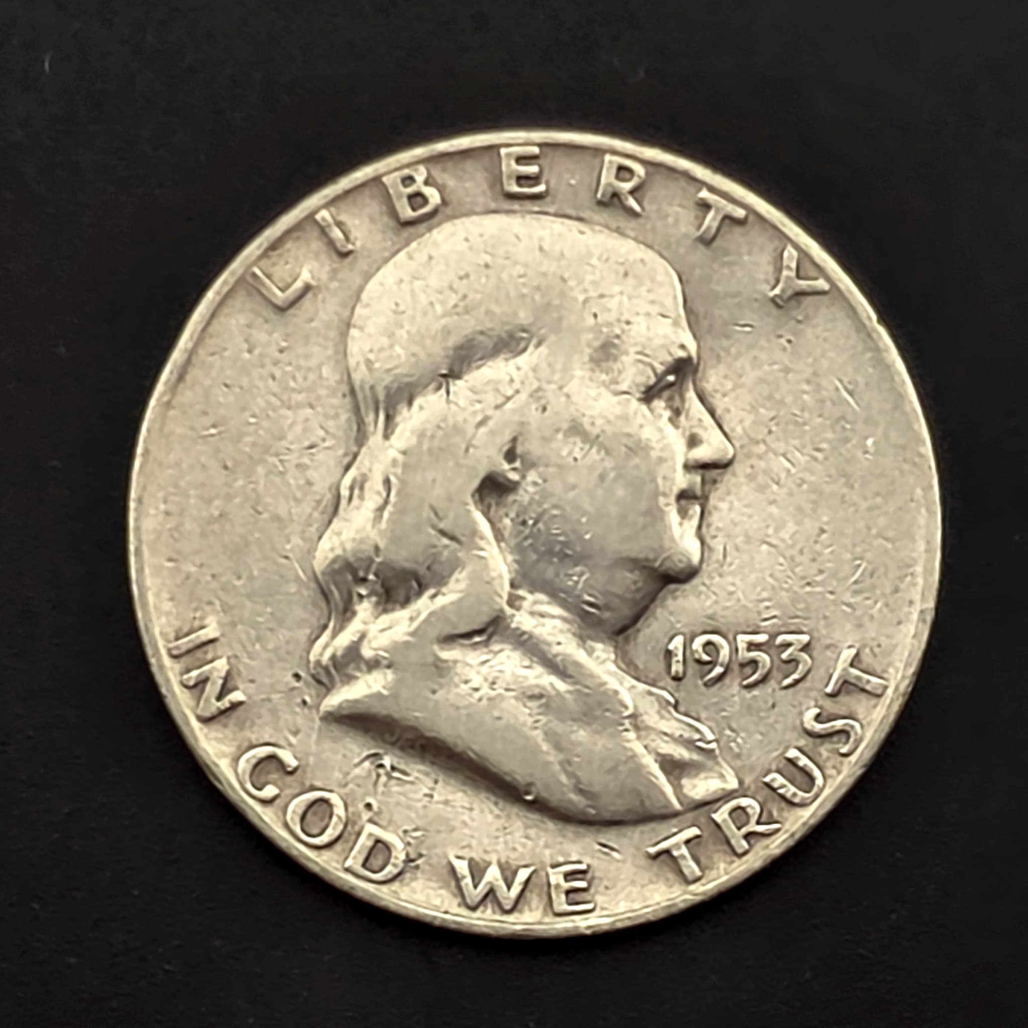 1953-D Franklin Half Dollar, 90% Silver