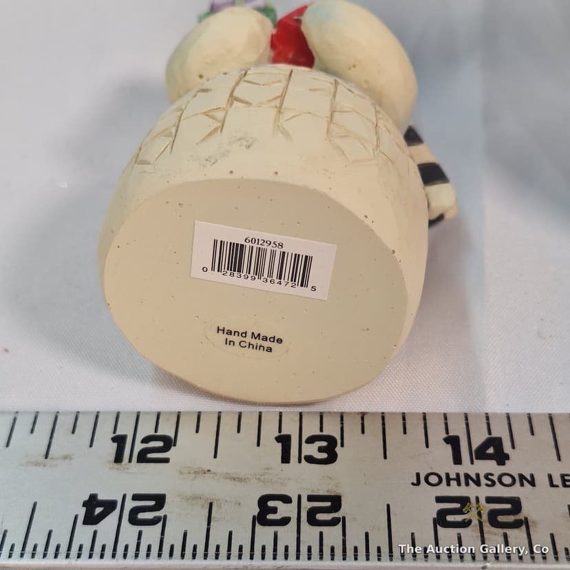 Jim Shore Heartwood Creek Snowman Checkered Hat Mini Figurine, New in Box โ photo 3