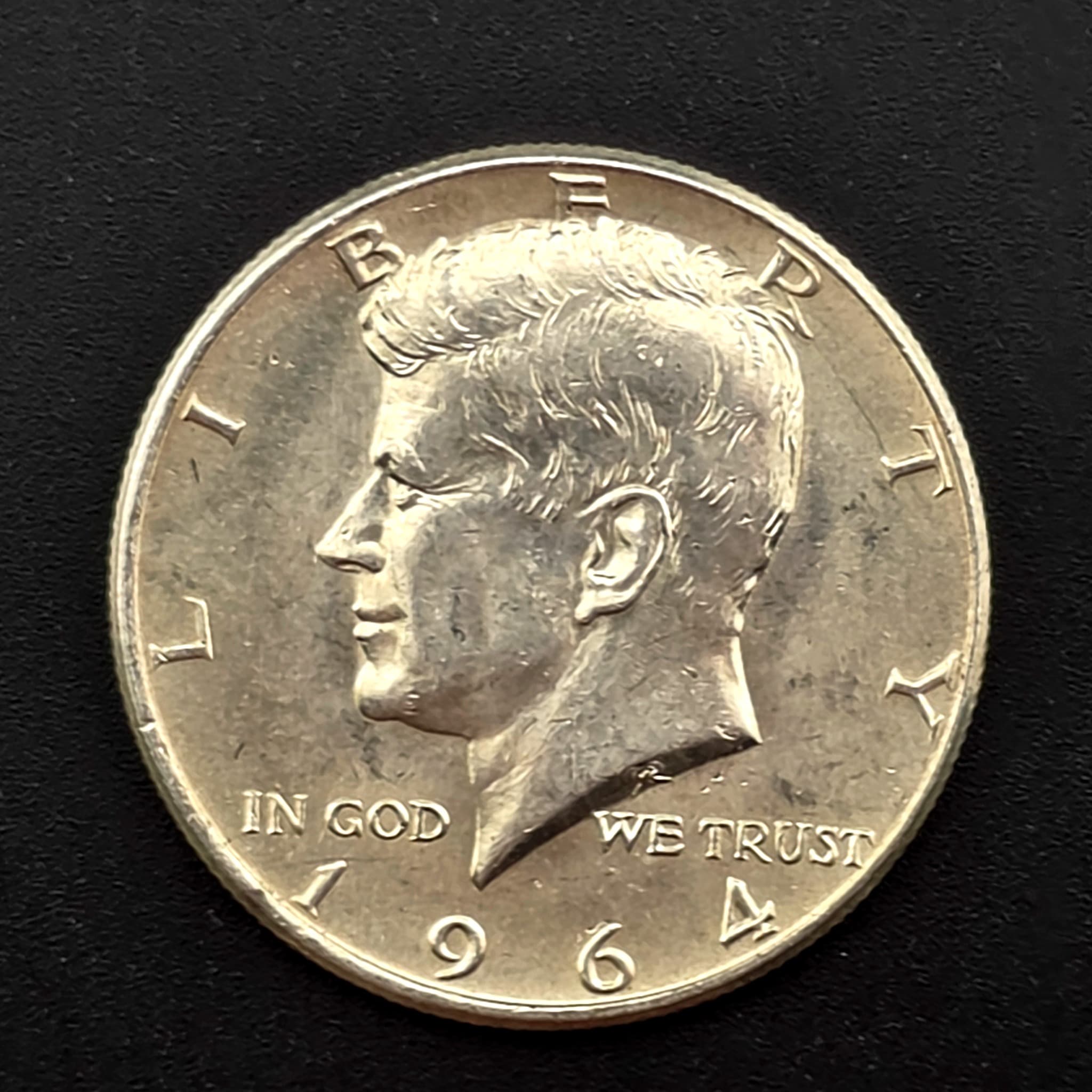 1964 Kennedy Half Dollar, 90% Silver