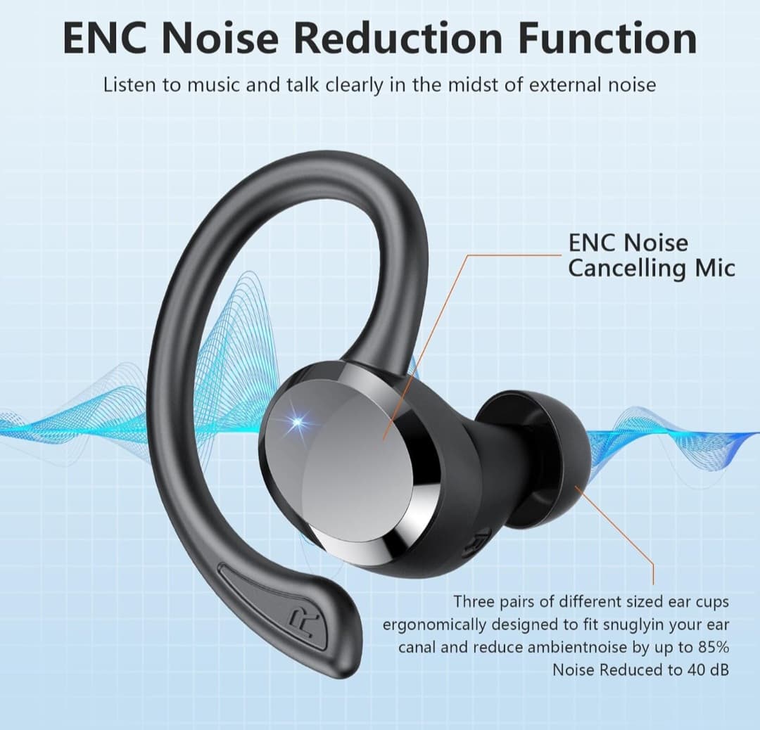 Wireless Bluetooth Earbuds - Noise Reduction - IP7 Waterproof