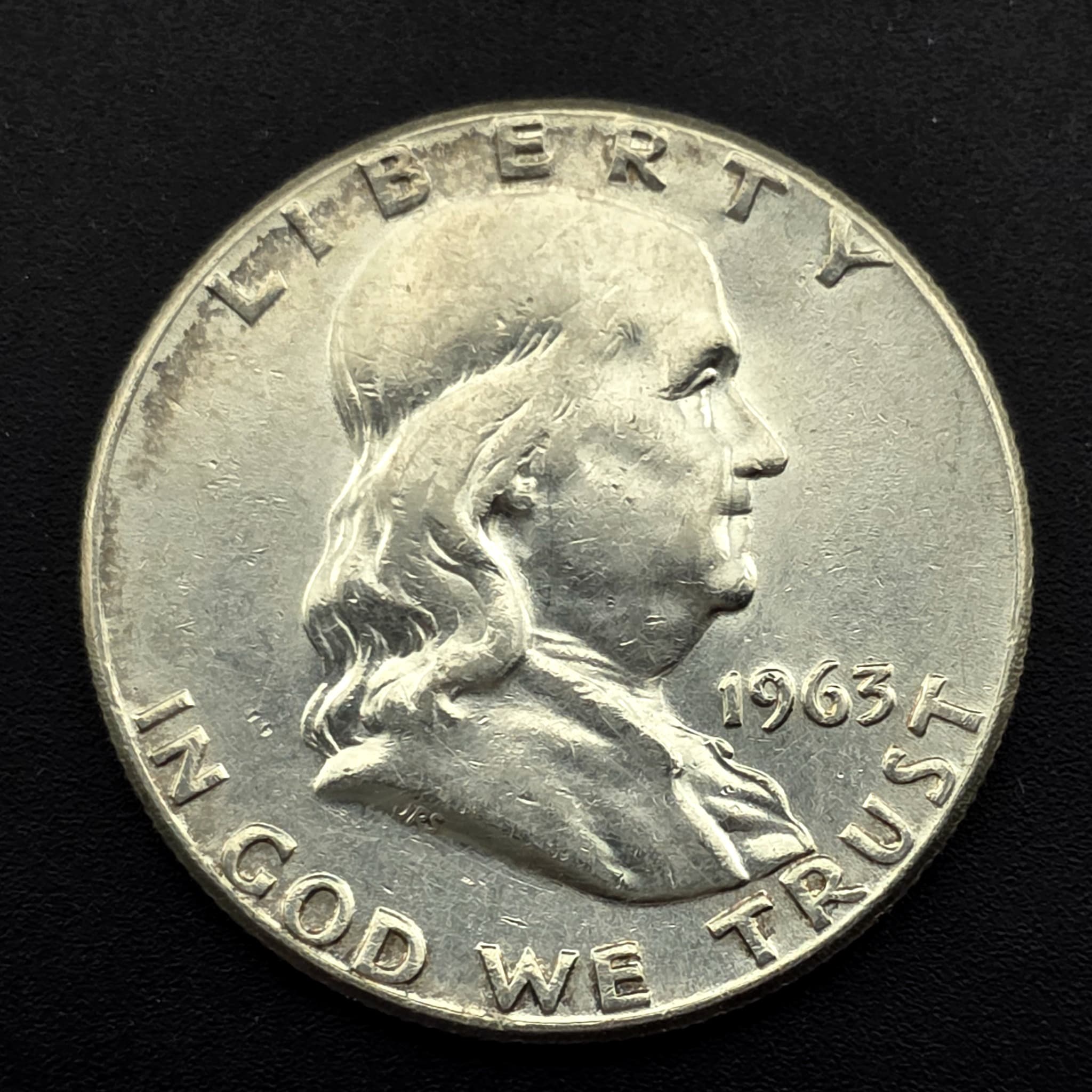 1963 Franklin Half Dollar, 90% Silver