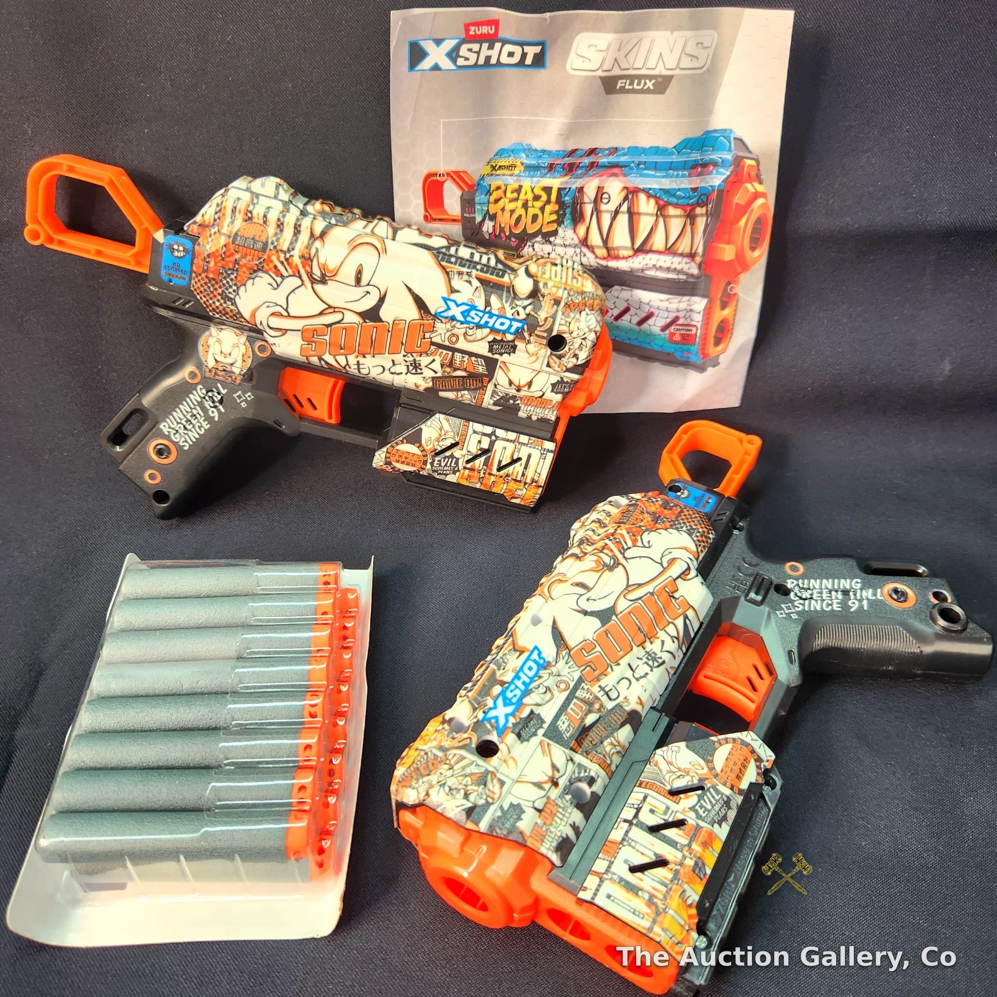 Zuru X-Shot Skins Flux Sonic Foam Dart Blasters, Set of 2 with 16 Darts