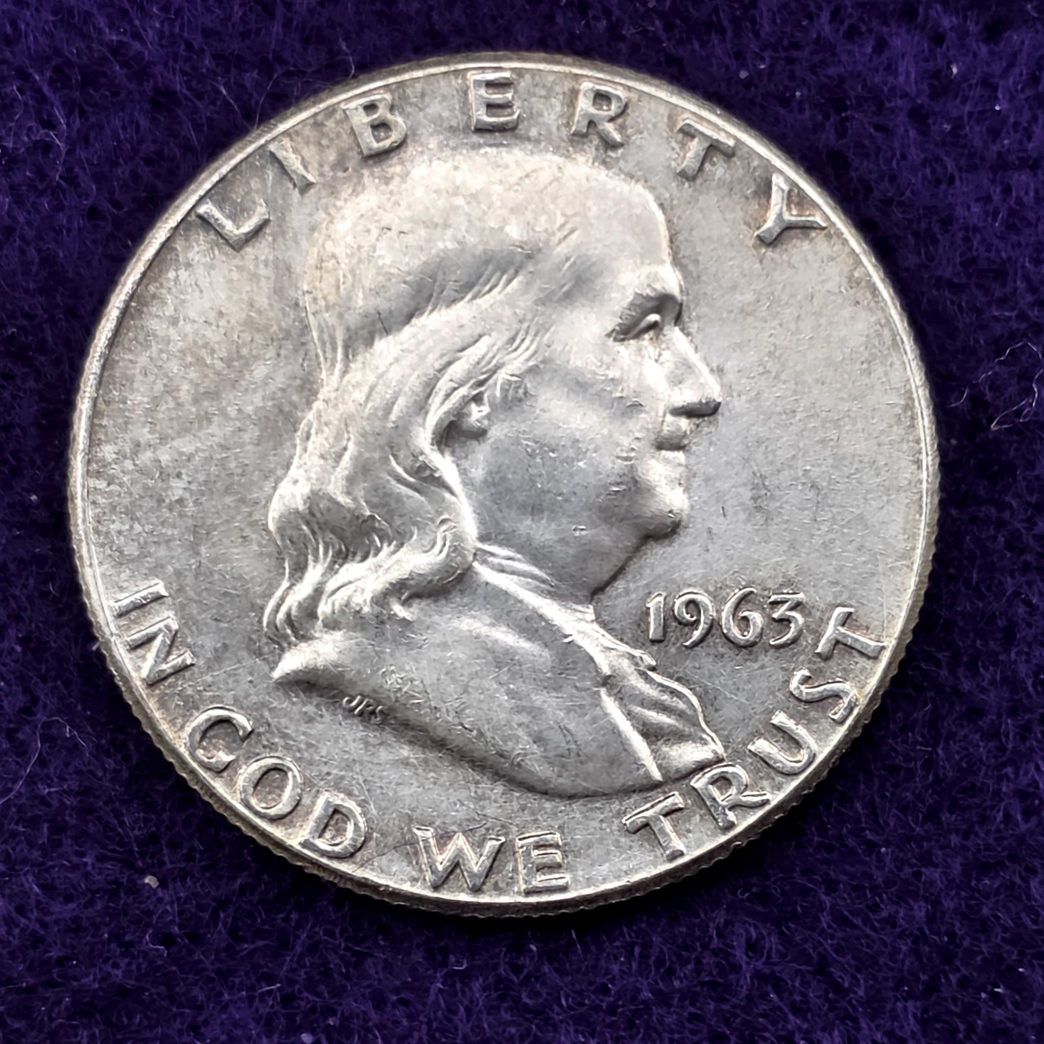 1963 Franklin Half Dollar, 90% Silver
