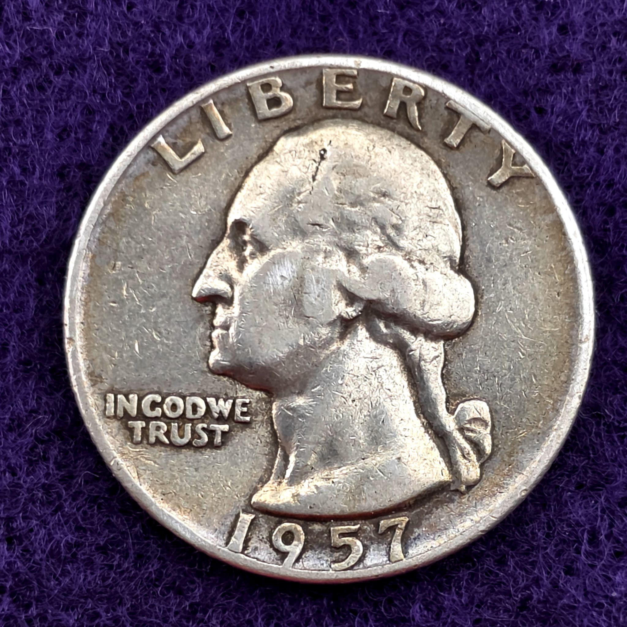 1957-D Washington Quarter, 90% Silver