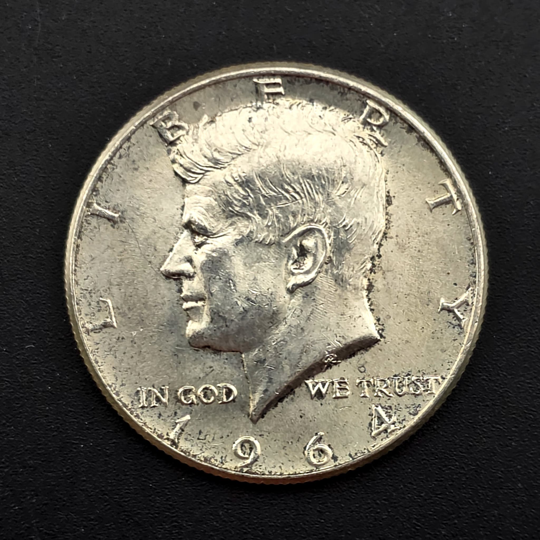 1964 Kennedy Half Dollar, 90% Silver
