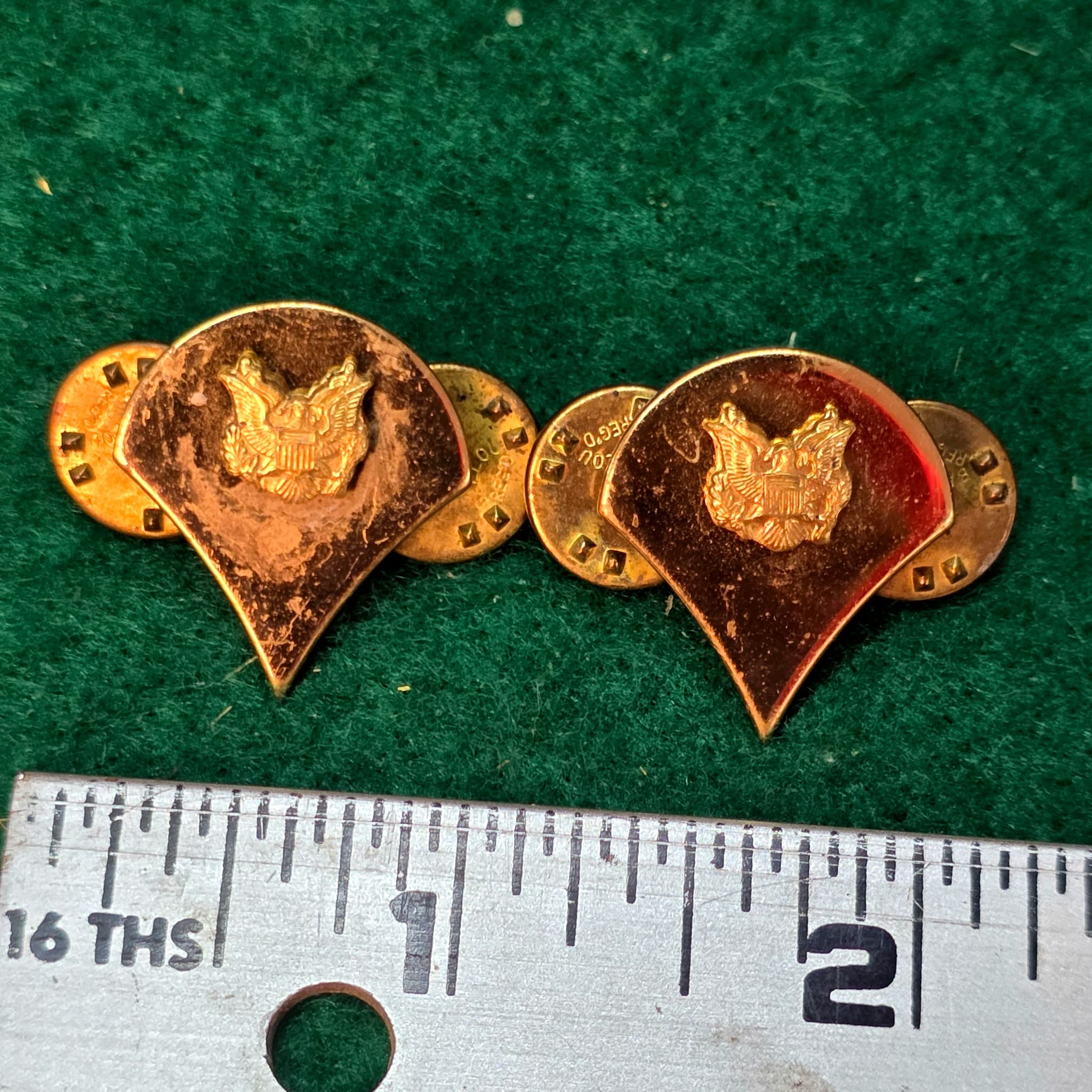 U.S. Army Specialist Rank Insignia Pins, Pair