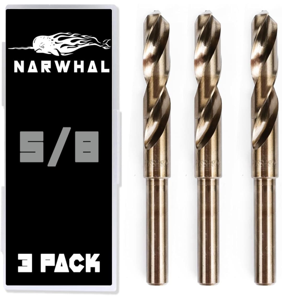 5/8 Cobalt Drill Bits - 3 Pack