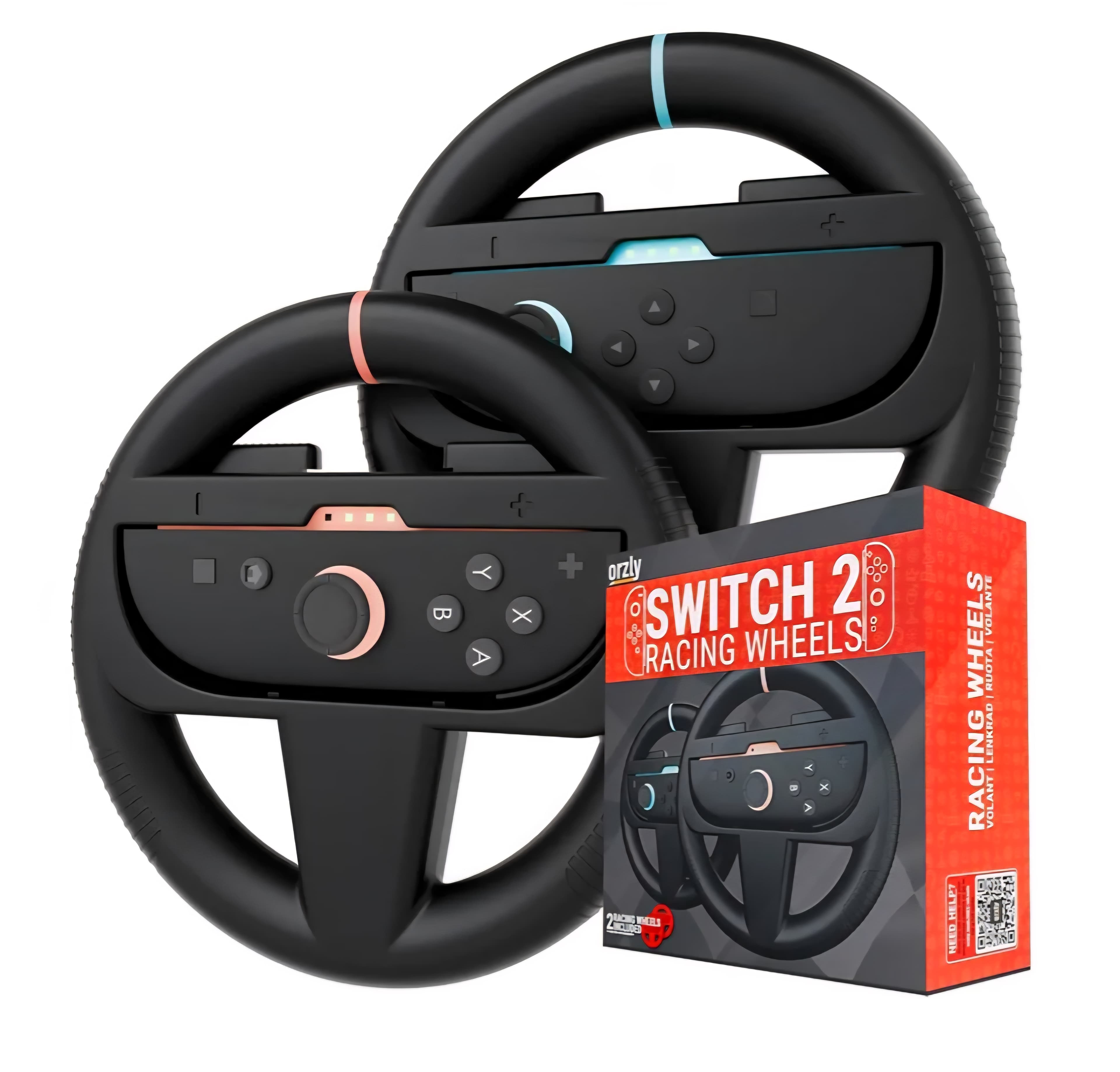 Switch 2, Twin Pack Racing Wheels for Joy-Con Controllers