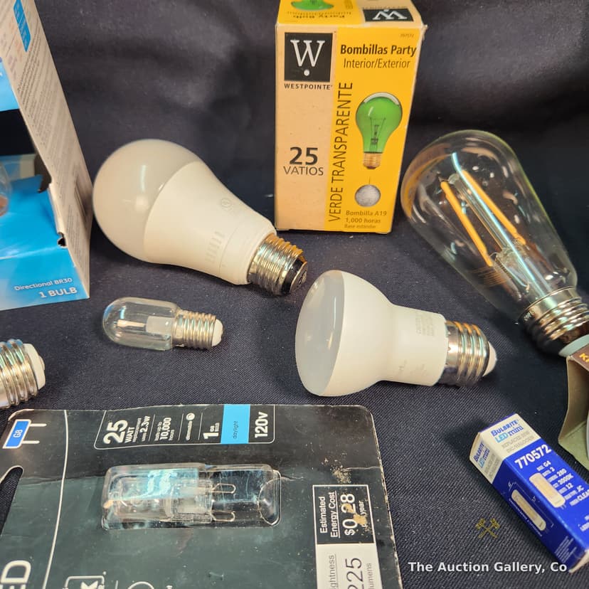 Mixed Light Bulb Lot, 18 Pieces โ GE, Bulbrite, Feit, Halco โ photo 3