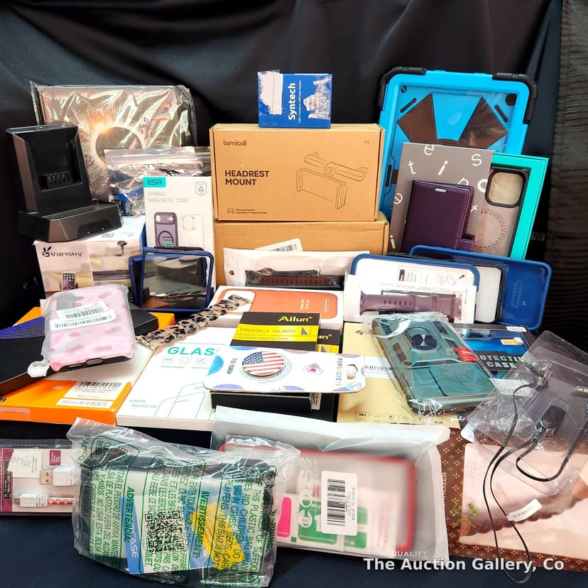 Mixed Lot of New Phone Cases, Mounts, Watch Bands & Accessories