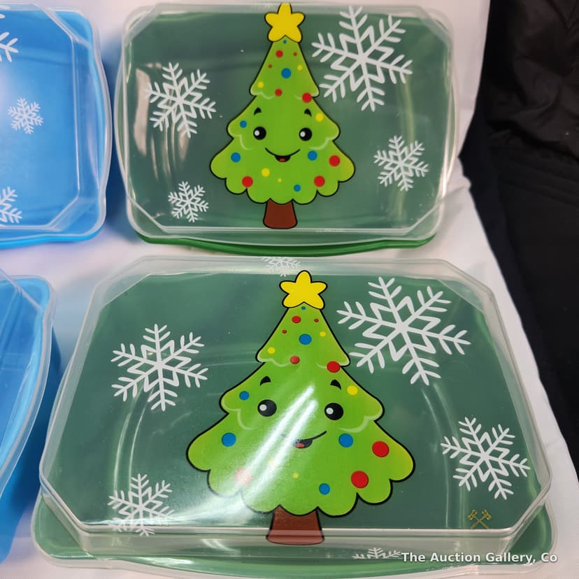 Christmas Holiday Plastic Lidded Containers, Set of 6 β photo 4