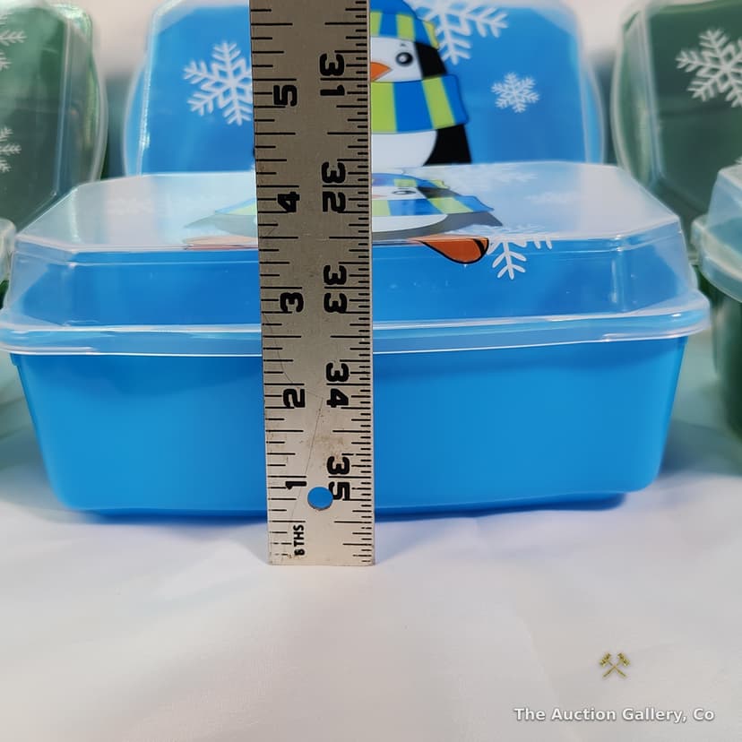 Christmas Holiday Plastic Lidded Containers, Set of 6 β photo 5