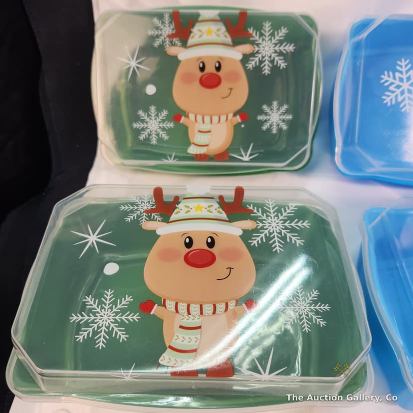 Christmas Holiday Plastic Lidded Containers, Set of 6 β photo 2