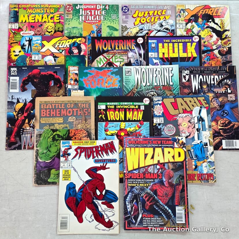 Mixed Lot of Marvel & DC Comics, Wolverine, Spider-Man, Iron Man and More
