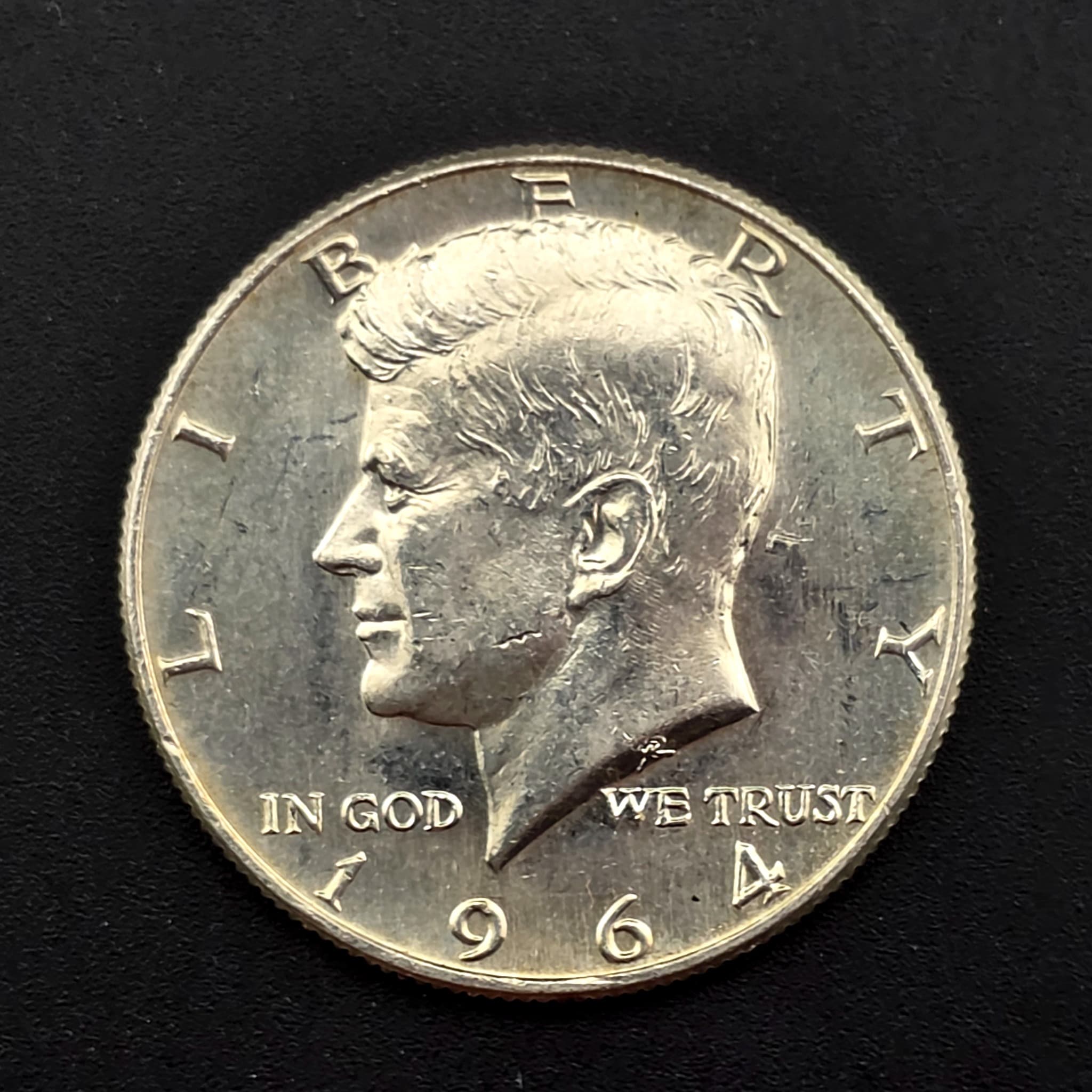 1964 Kennedy Half Dollar, 90% Silver