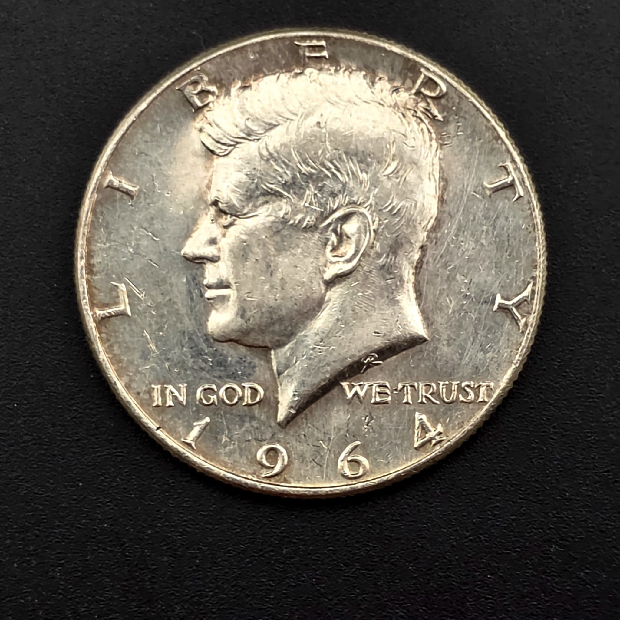 1964 Kennedy Half Dollar, 90% Silver