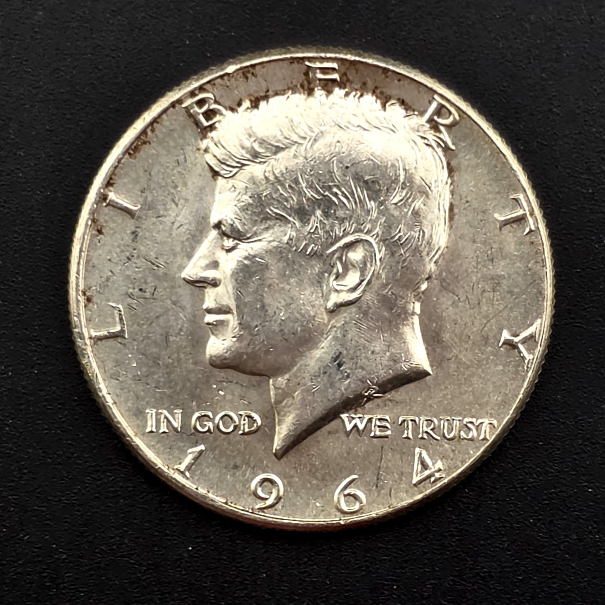 1964 Kennedy Half Dollar, 90% Silver