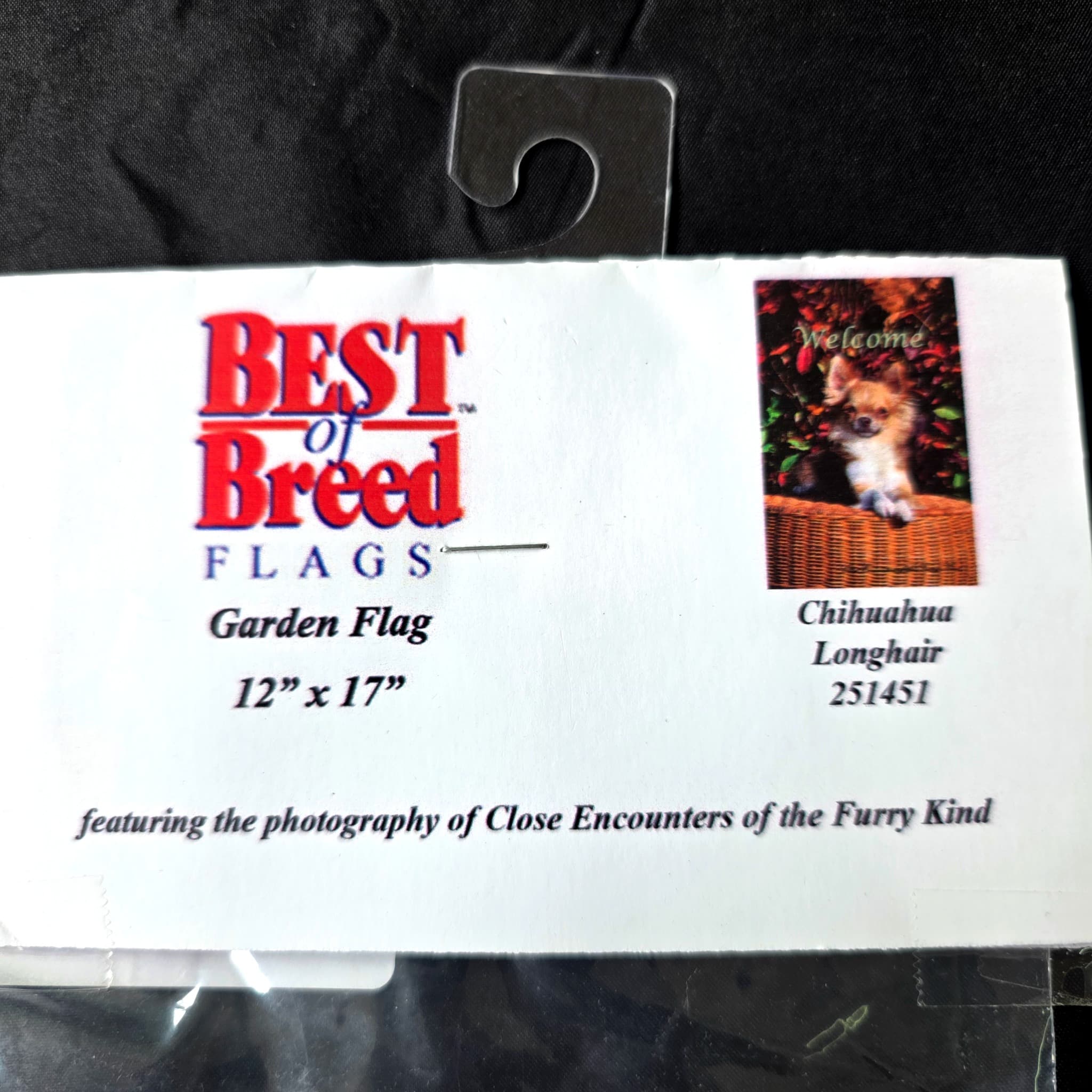 Best of Breed Longhair Chihuahua Garden Flag, 12x17