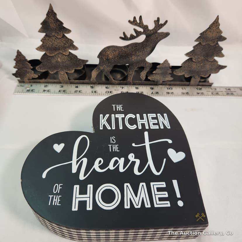 Cabin Decor Lot โ Lantern, Bear Figurine, Bear with Coasters & More โ photo 5