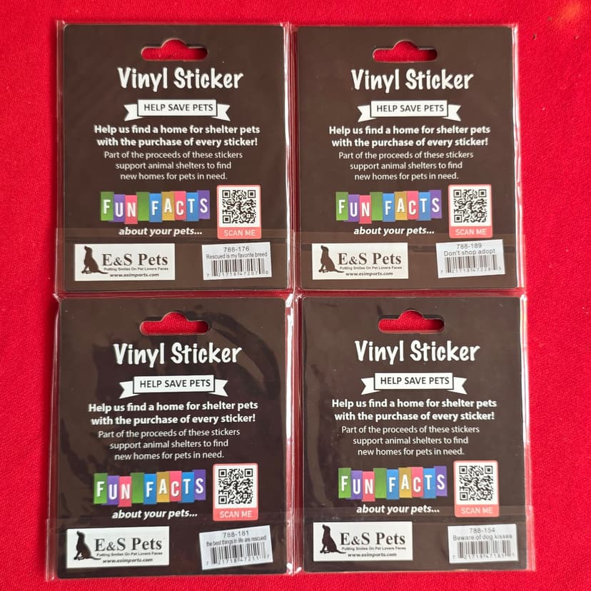 E&S Pets Dog Rescue Vinyl Stickers, Set of 4 โ photo 2