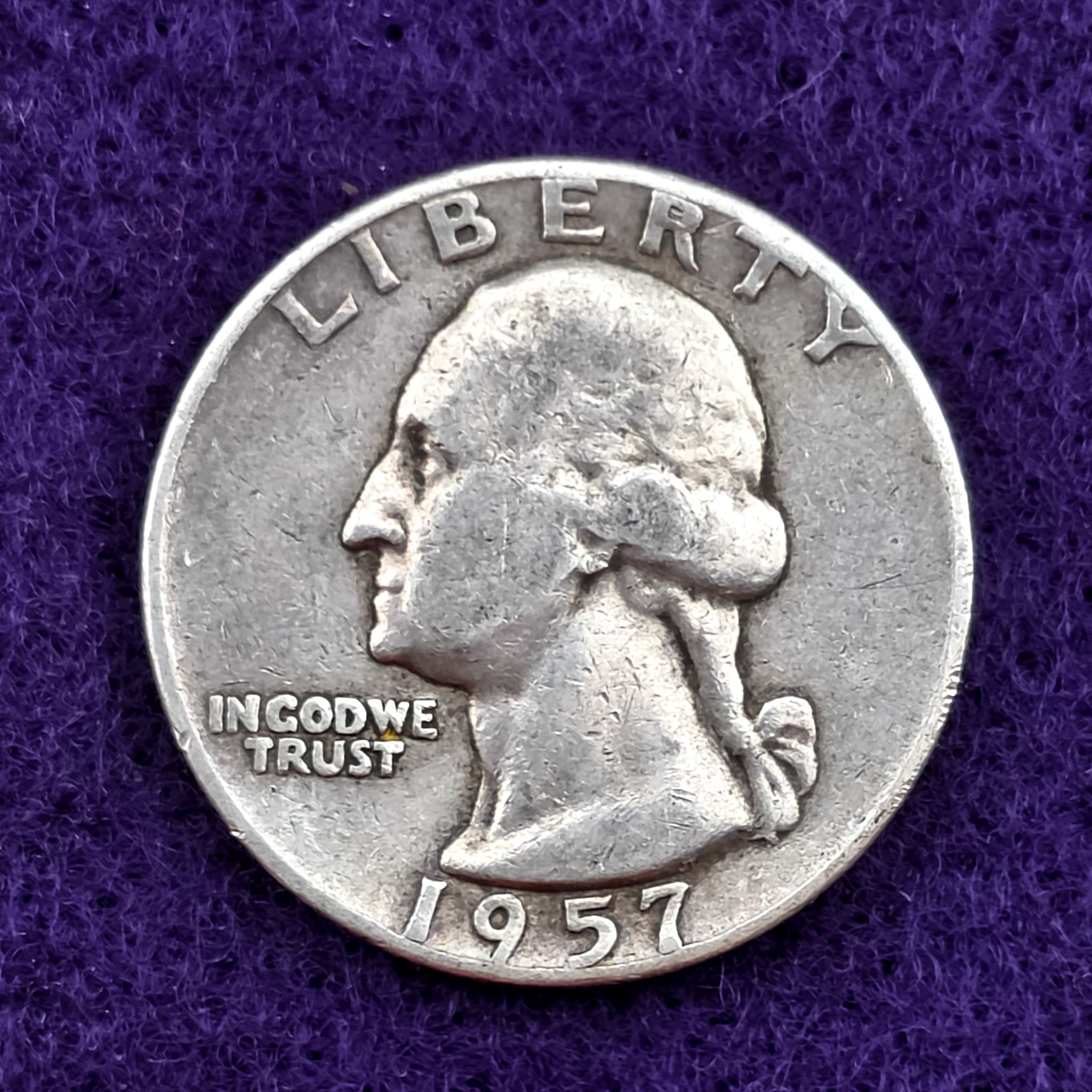 1957-D Washington Quarter, 90% Silver