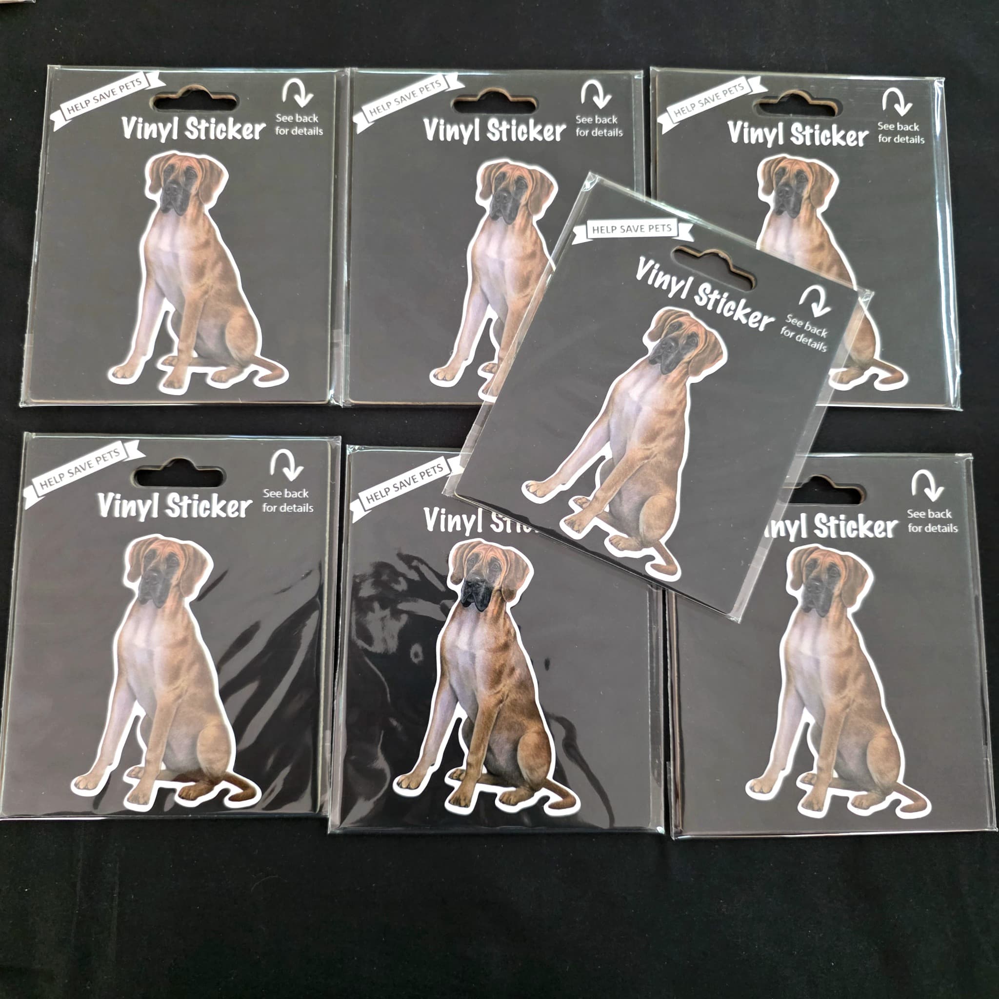 Great Dane Vinyl Stickers, Lot of Dog Breed Decals