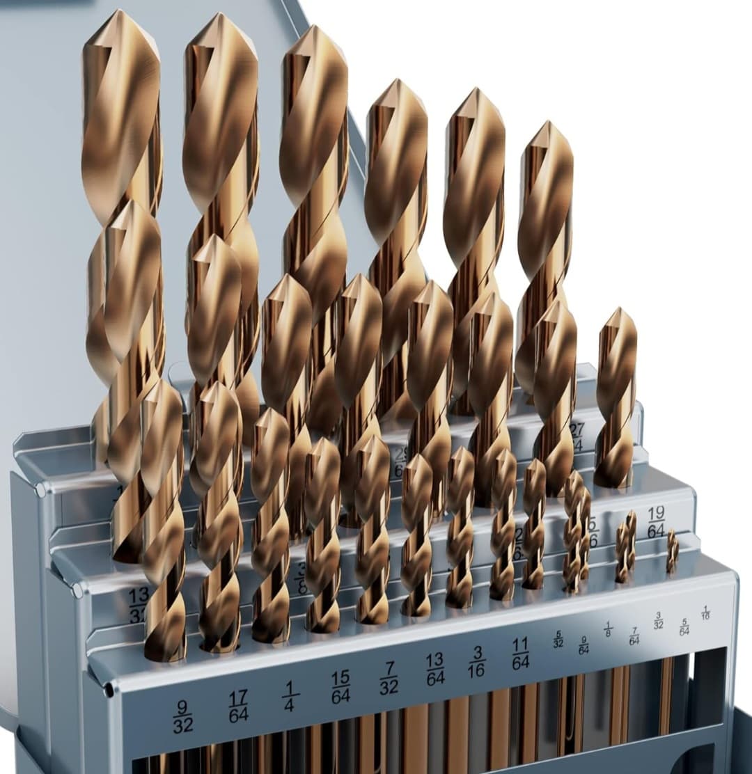 (29pc) M35 Cobalt Drill Bit Set 1/16 - 1/2"