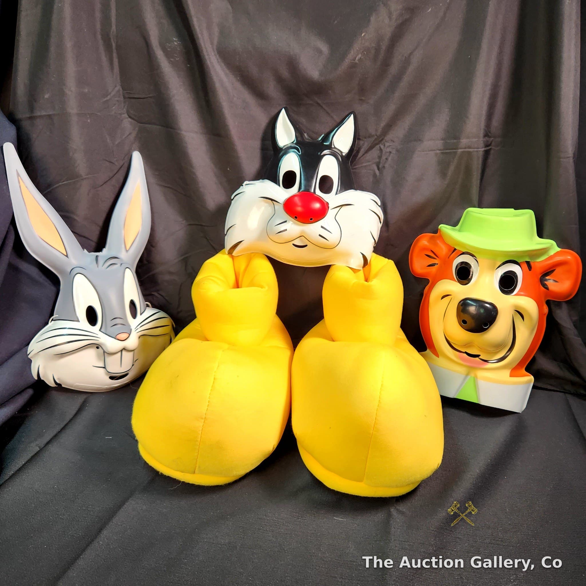 Mickey Mouse Oversized Shoes & Character Masks, 4-Piece Lot
