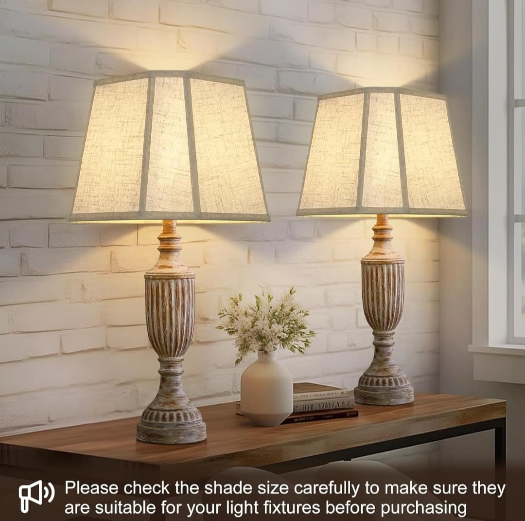 Rectangle Lamp Shade Set (2pc) - Beige