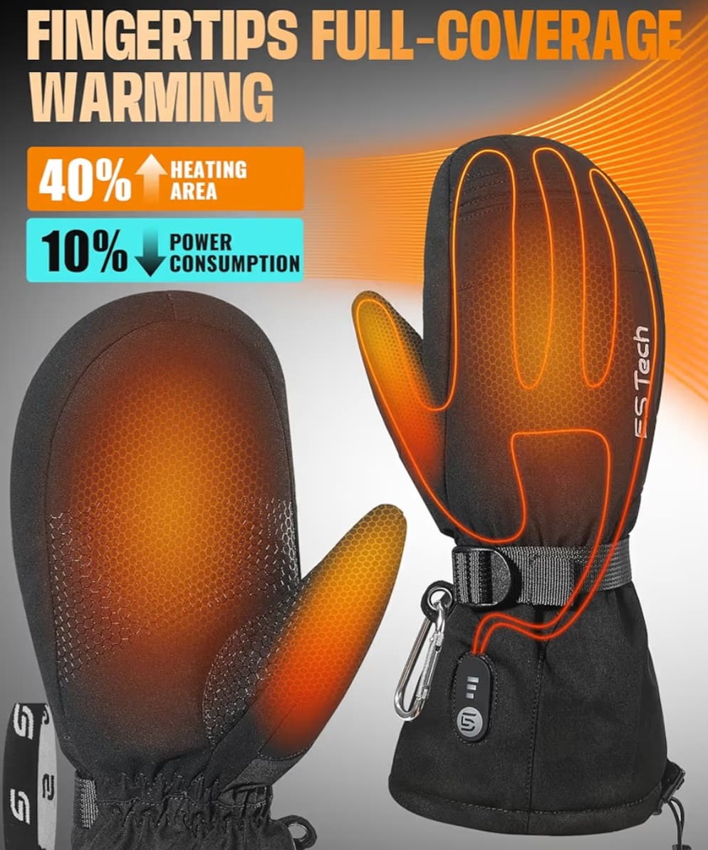 (XL) Heated Gloves - 3 Temps - 3M Thinsulated