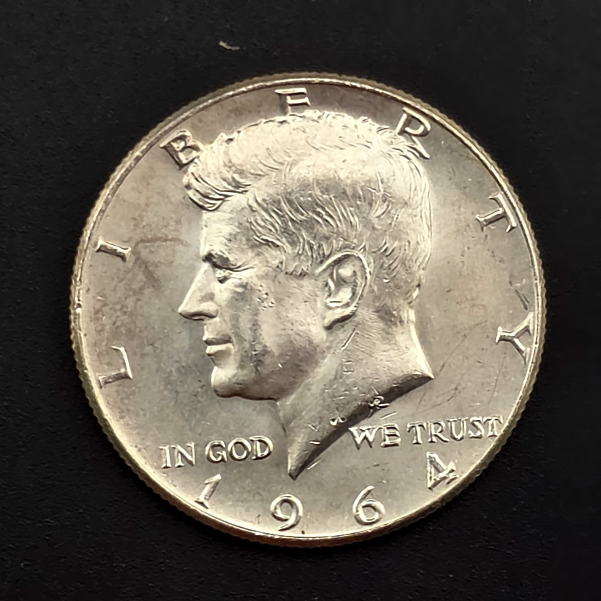 1964 Kennedy Half Dollar, 90% Silver