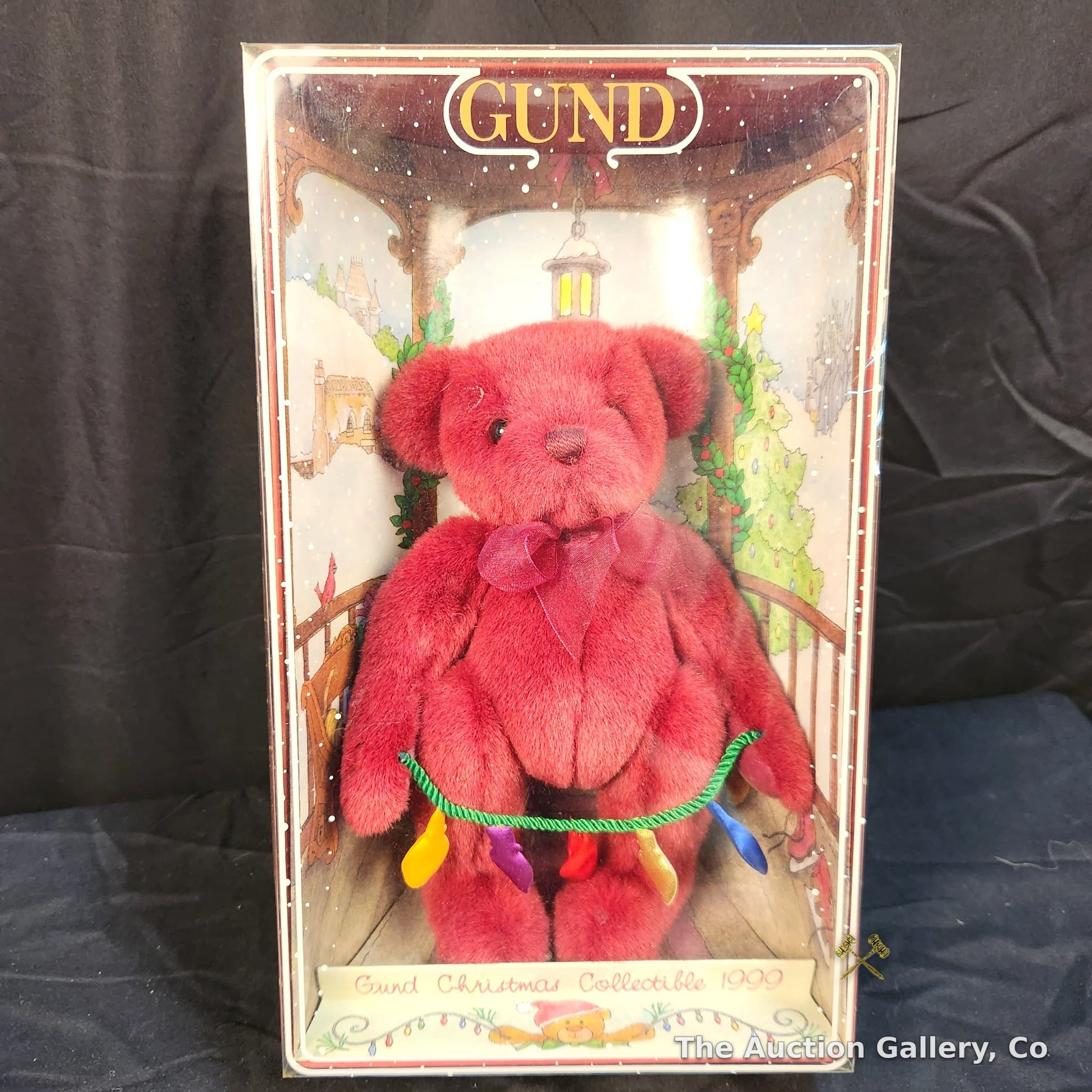 Gund 1999 Christmas Collectible Teddy Bear, Boxed