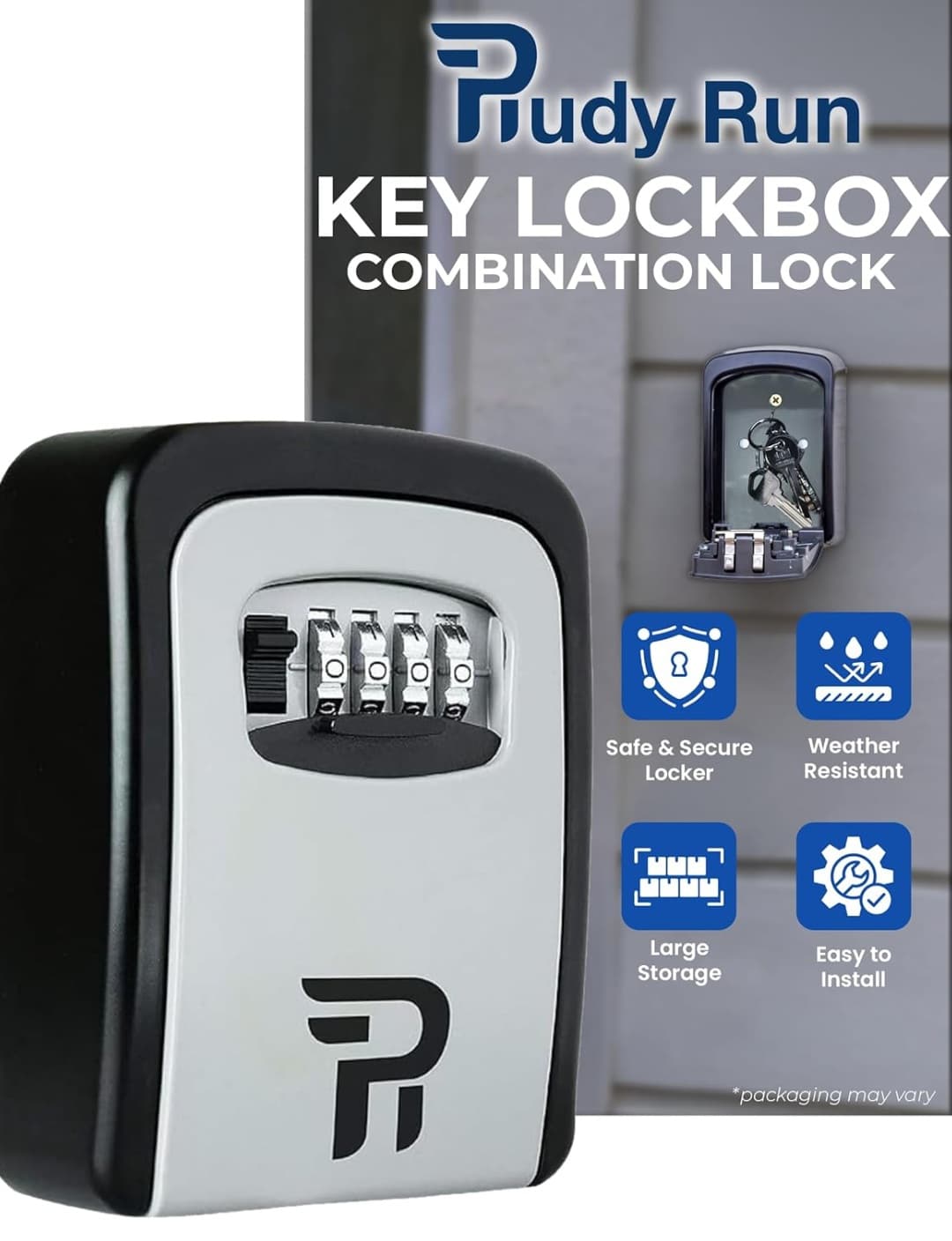 4 Digit Keylock Box - Hide Key - Perfect for Airbnb