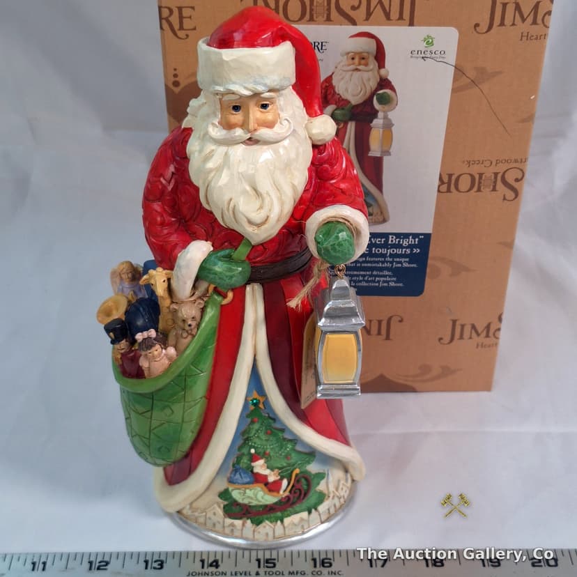 Jim Shore Heartwood Creek "Christmas Joy Shines Ever Bright" Santa Figurine, 2022