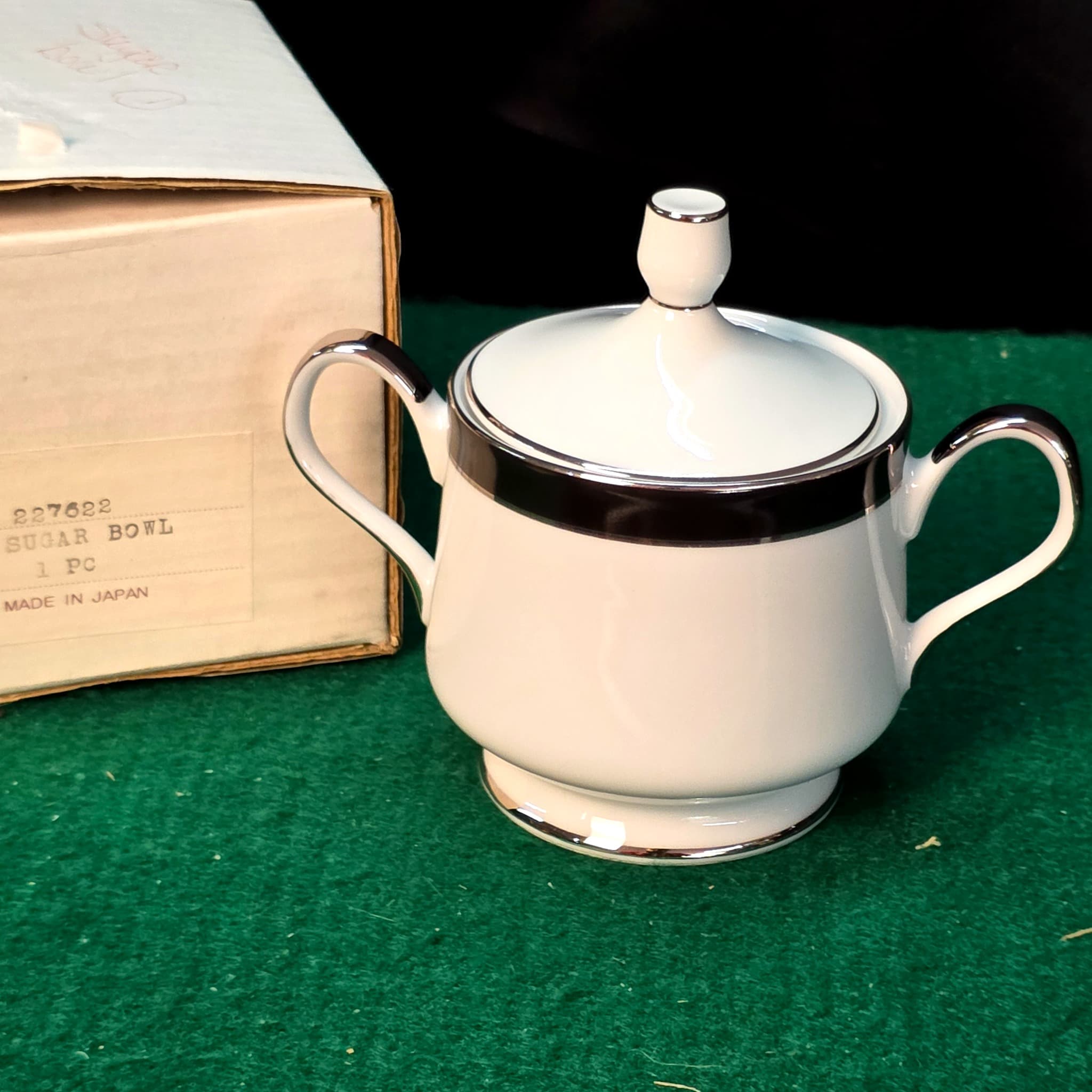 Townecraft "Midnight" Fine China Sugar Bowl, Boxed