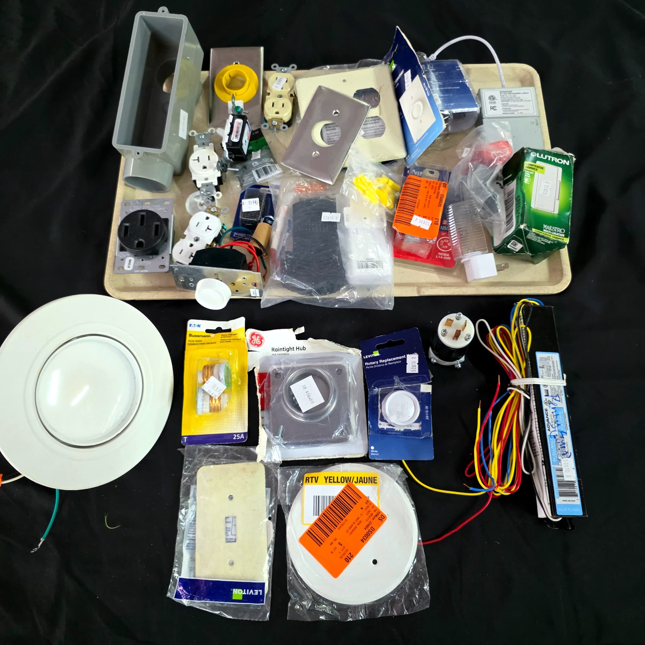 Mixed Lot of New Electrical Supplies and Hardware