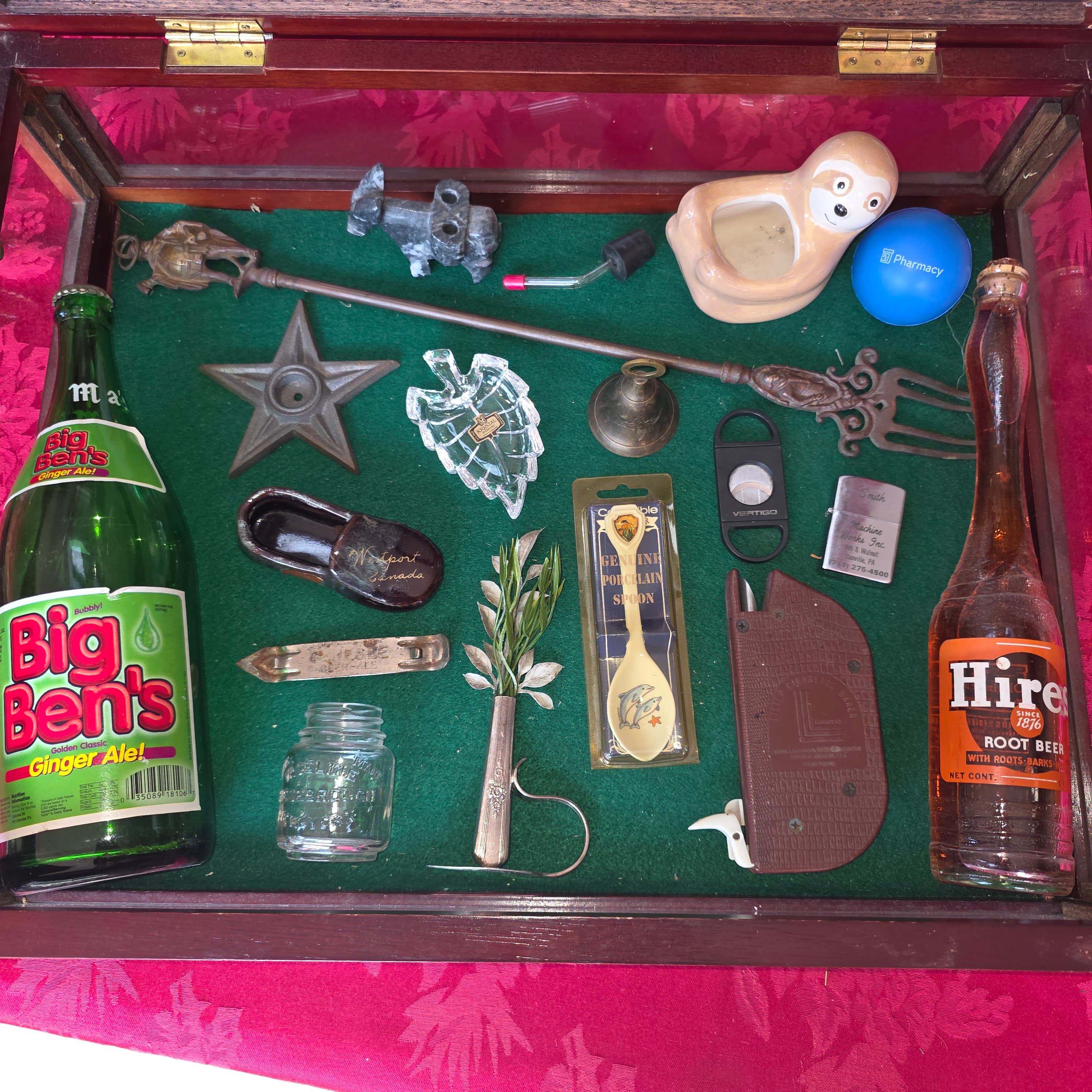 Showcase Lot A, contents of the case.