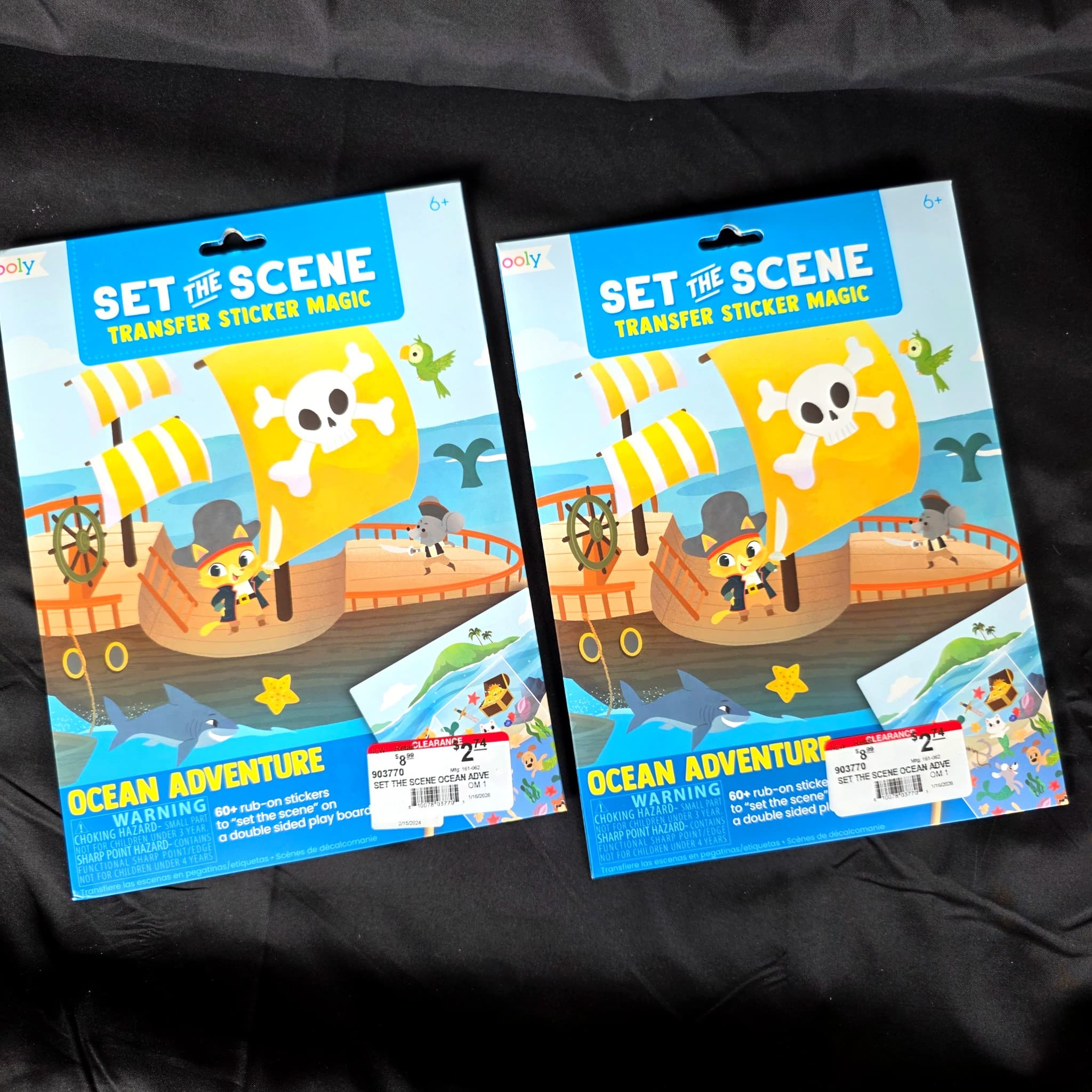 Ooly Set the Scene Ocean Adventure Transfer Sticker Kits, Set of 2