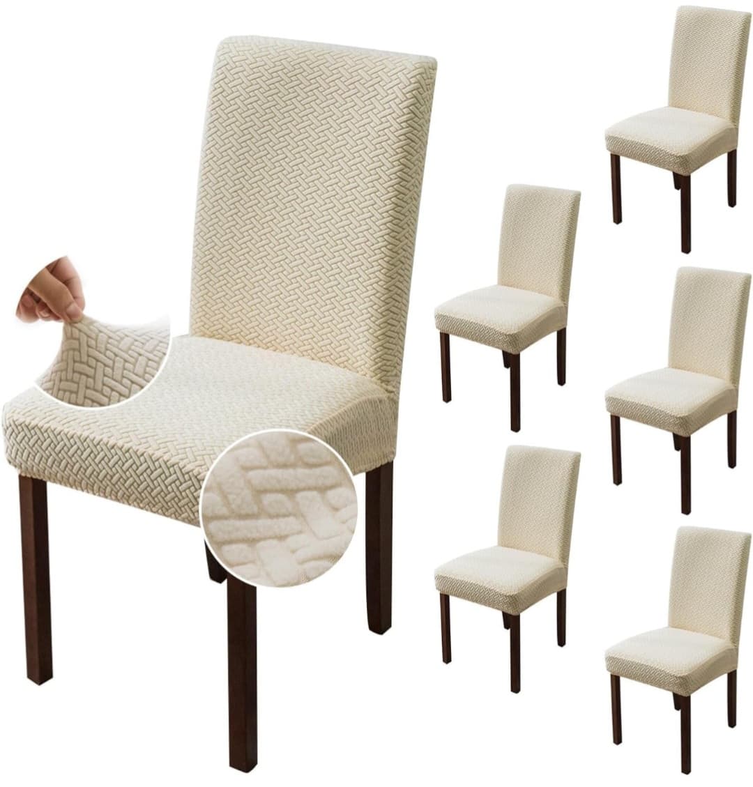 6 Pack Chair Covers (Cream Beige)